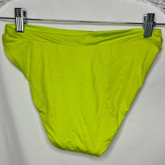 NWT Becca neon green high French cut bikini swim bottoms Large free shipping - Picture 6 of 8